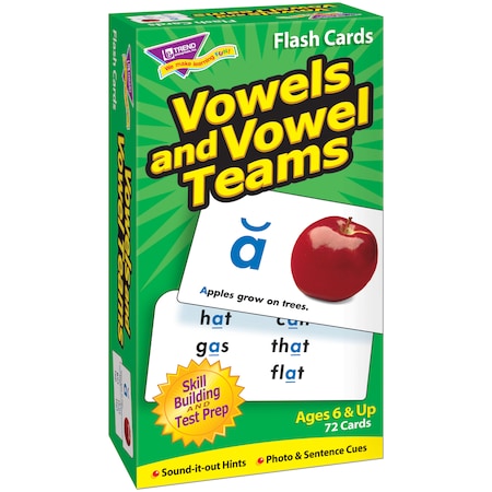 Trend Enterprises Vowels and Vowel Teams Skill Drill Flash Cards T53008